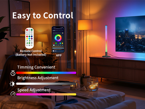 Led Light Bar with Music Sync, Color Changing TV Backlight App &amp;amp; Remote Control