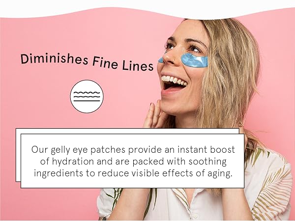 Smoothing and hydrating gel under eye patches for wrinkles help reduce visible signs of aging