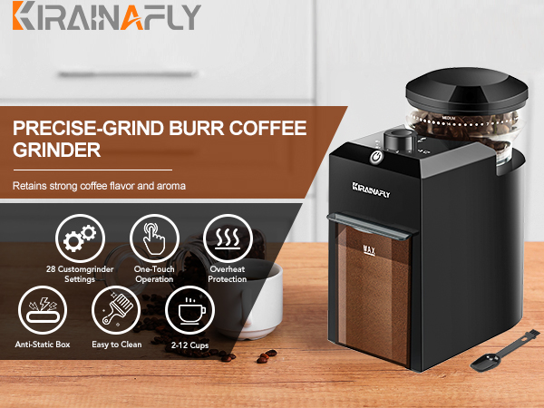 PRECISE-GRIND BURR COFFEE GRINDER