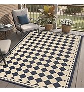 HUGEAR Outdoor Rug for Patios Clearance,Waterproof Mat,Large Outside Carpet,Reversible Plastic St...