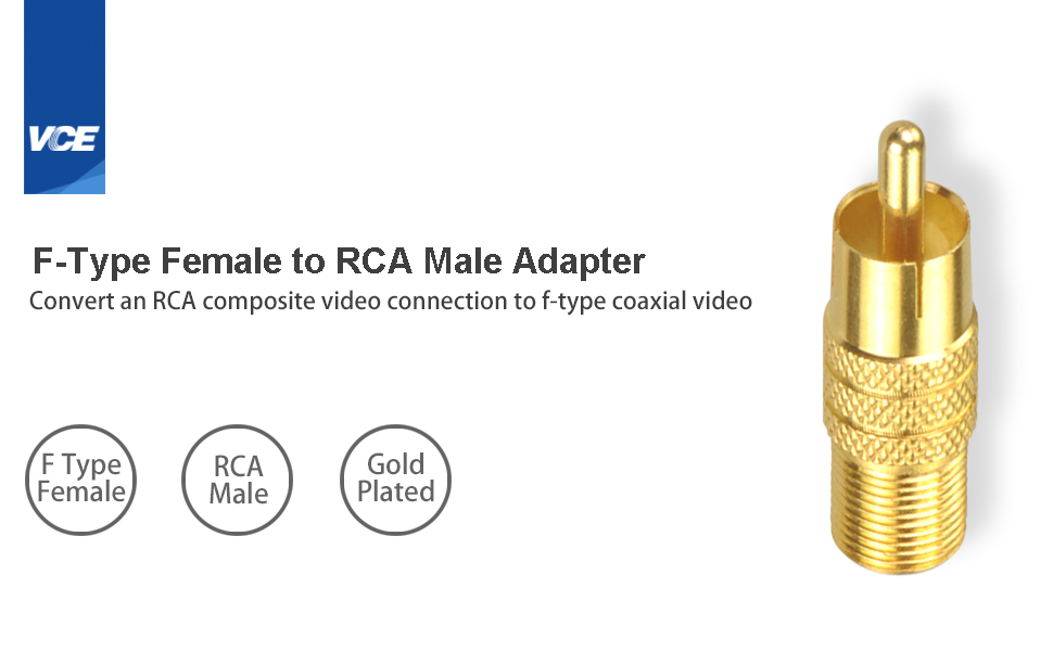 F-Type Female to RCA Male Adapter