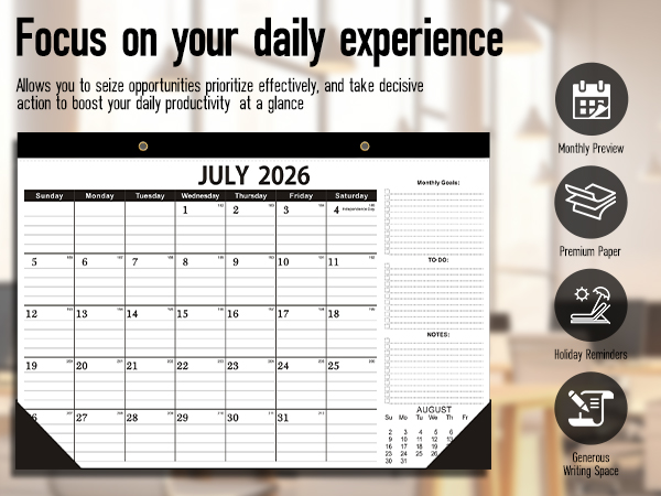desk calendar 2026-2027