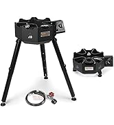 ONLYFIRE UPGRADED Portable Wok Burner with Adjustable Removable Legs, Tabletop Propane Gas Stove ...