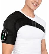 Cordless Shoulder Heating Pad with Massage, Shoulder Massager for Pain Relief, Heated Shoulder Wr...