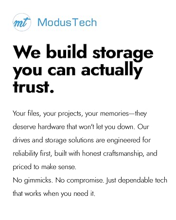 ModusTech brand story introducing mission statement about building trustworthy storage solutions 