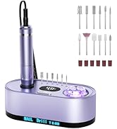 JOSGLOI Electric Nail Drill Professional: 40000RPM Electric Nail File Kit Efile Nail Drill Machin...