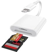 Sd Card Reader for iPhone,Camera Adapter to iPhone,TF/SD Card to iPhone Adapter,Portable Dual Car...