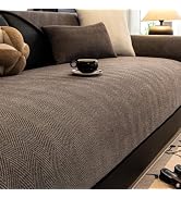 Loomluxe Waterproof Chenille Couch Cover, Non Slip Sofa Pad | Washable Sofa Cover for 3 Seater L ...