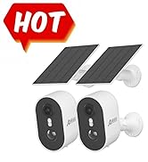ANRAN Solar Security Cameras Wireless Outdoor for Home Security, 3MP 2K Color Night Vision WiFi S...