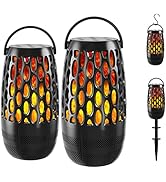 Vanten 2 Packs 10W Outdoor Bluetooth Speakers, Bluetooth 5.3 Led Flame Speaker, Sync up to 100 Wi...