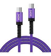 USB C Cable, USB Type C Charging Cable for Android, 240W Super Fast Type C Charger Braided Cable ...