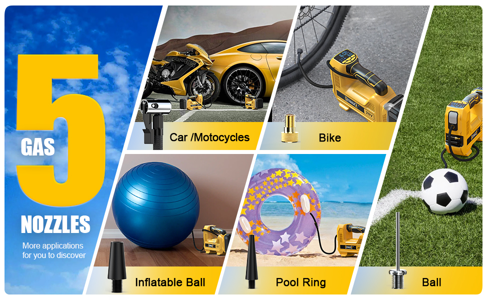  DIYtoolifz Tire Inflator Air Compressor for DeWALT 20v/18v Battery