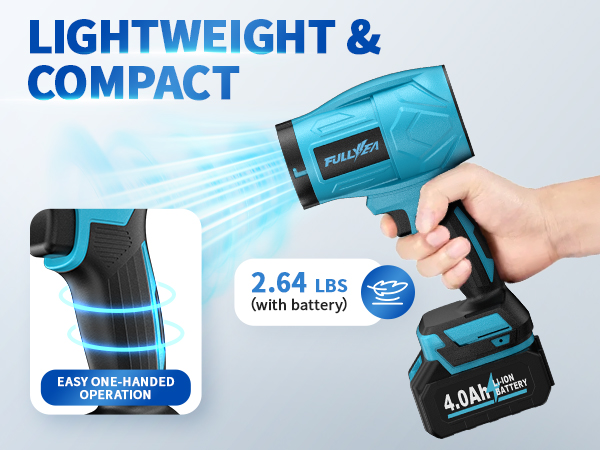 Cordless Leaf Blower Portable, Lightweight Air Duster One-handed Easy Use