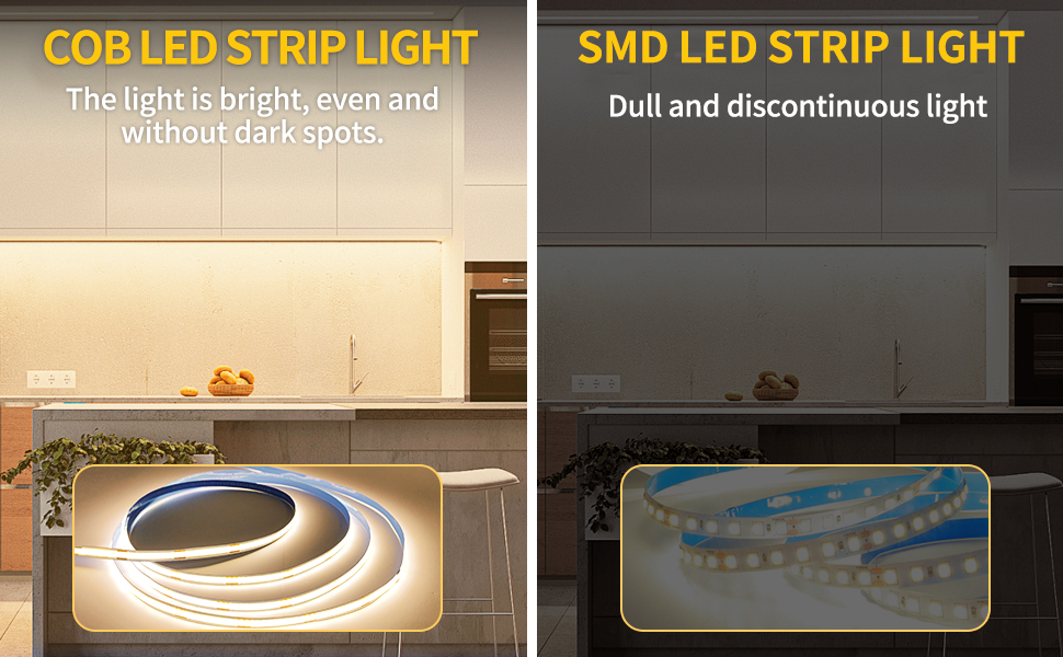 100FT Led COB strip light warm white Bright Uniform