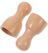 2 Pcs Wooden Swedish Massage Cup Manual Anti Suction Cup Wood Therapies Cup for Muscle Relaxation...