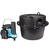 LITTLE GIANT WRSC-6 Compact Drainosaur Tank and Pump Combination System,Blue