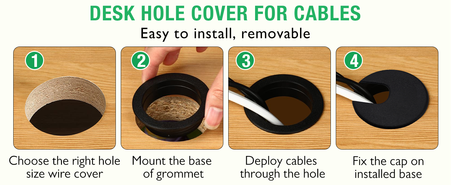 grommet hole cover wall cord pass through rubber hole grommet