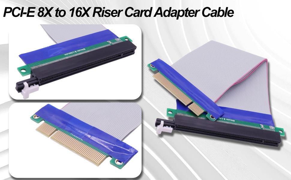 PCI-E 8X to 16x Riser Cable Adapter