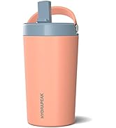 Hydrapeak Junior 14oz Insulated Kids Water Bottle with Straw Lid - Stainless Steel Double Walled ...