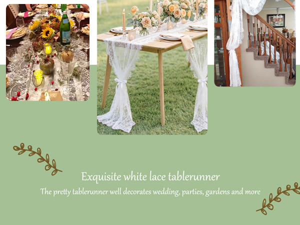 white lace tablerunner