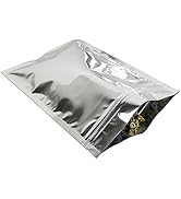 MITOB 100 Pack Resealable Mylar Bags 3.54x5.1 inch Heat Seal Silver Aluminum Foil Bags Zipper Loc...