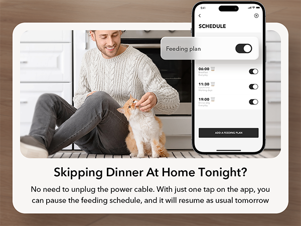 automatic pet feeder with feeding plan