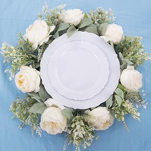 white plastic plates