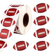 1200Pcs Football Stickers Roll Waterproof Football Helmet Stickers Sports Ball Cutouts for Kids W...