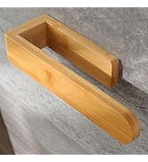 Taozun Towel Holder - Self Adhesive Bamboo Towel Rack, Decorative Natural Wooden Towel Rail for B...