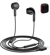 USB Earbuds with Microphone Mute for PC,USB Wired Headphones Computer Headset with Mic &amp; 3EQ Mode...