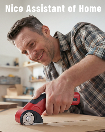 Effortlessly cuts cardboard as a handy home assistant.