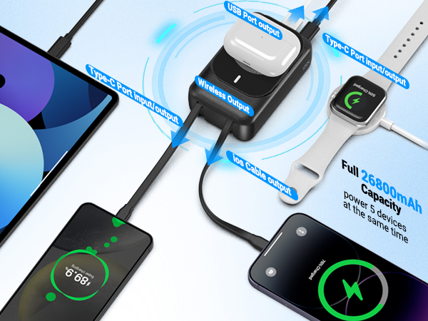 26800mAh Magnetic power bank