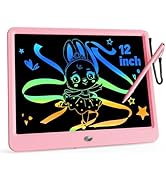 KOKODI 12 Inch LCD Writing Tablet with Anti-Lost Stylus, Erasable Doodle Board Colorful Toddler D...