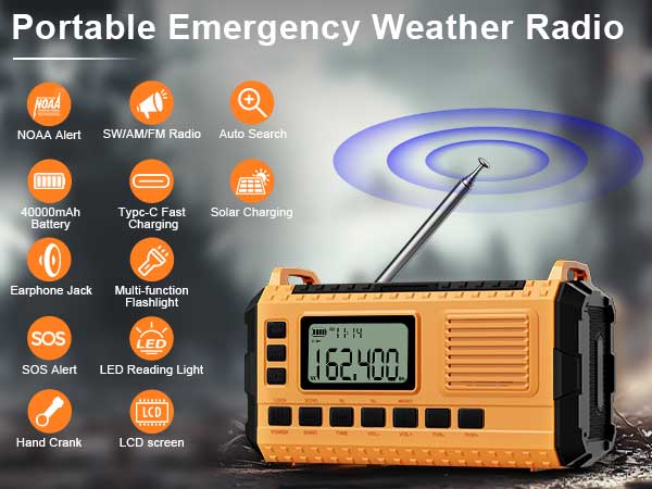 Portable Emergency Weather Radio