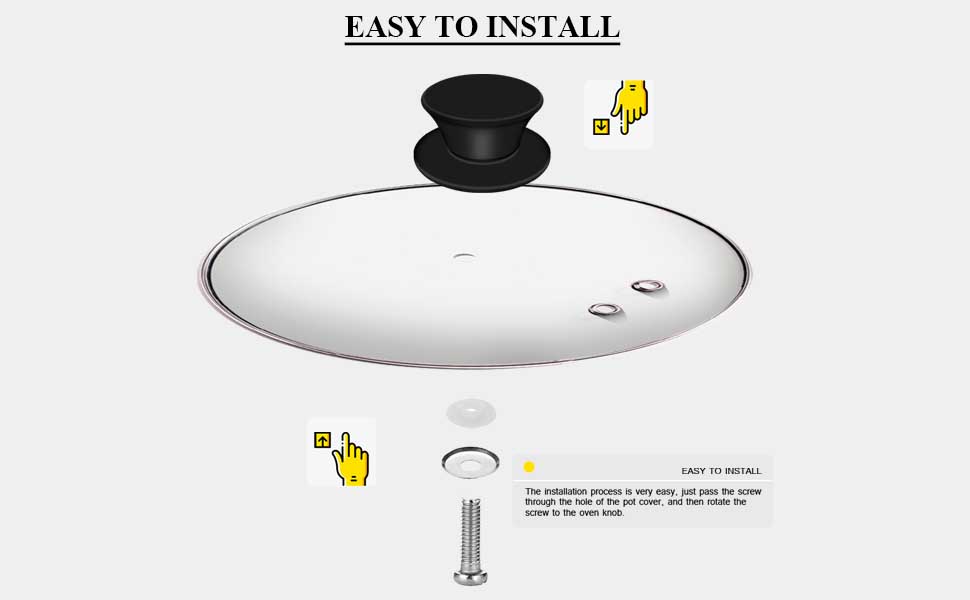 Pot Lid Knob Replacement Silicone Universal Pan Lid Holding Handles 006