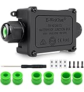 Junction Box Outdoor Waterproof Electrical Box, 2 Way Plug Line Plastic External Junction Box, M2...