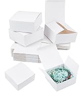 PH PandaHall 30pcs White Gift Box Small Paper Box 3.5x3.5x1.5 Inch Kraft Packing Cardboard Boxes ...