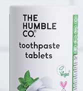 The Humble Co Fluoride-Free Chewable Toothpaste Tablets, Mint - Bite, Chew, Brush - Zero Water &amp; ...