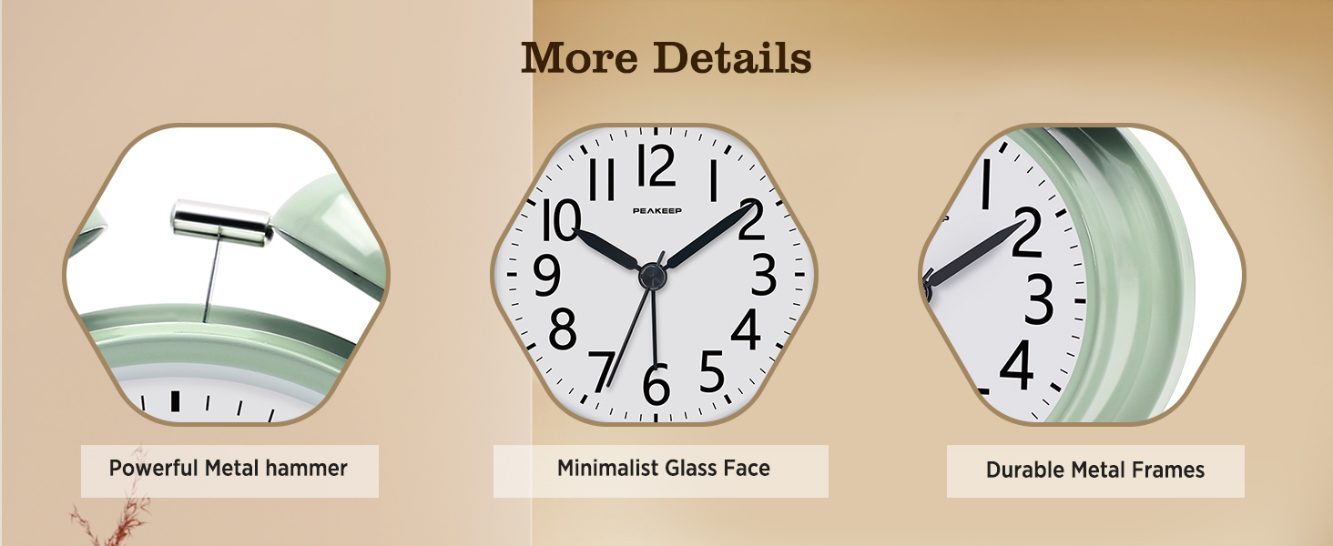 Analog Alarm Clock Easy to Set