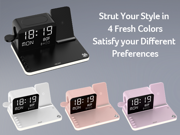 acer 7-in-1 Wireless Charging Station: Charger Stand for Multiple Devices for Apple - iPhone