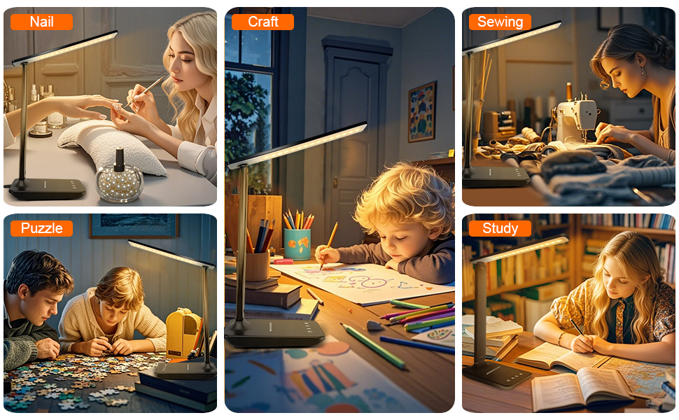 desk lamps for home office,nail light for desk,puzzle light,