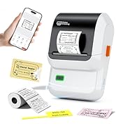 Ponek Label Maker, M100 Address Label Printer, Versatile App with 4000 Icons and 300 Templates, B...