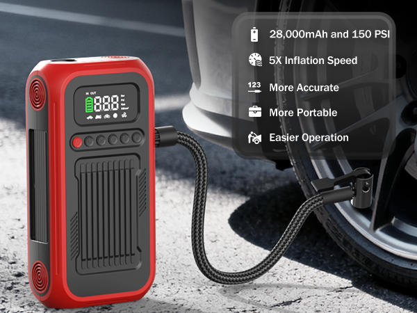 tire inflator portable air compressor
