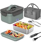 Vingud Electric Lunch Box Food Heater 100W, 4 in 1 Heating Lunch Box for Work/Car/Truck, Heated L...