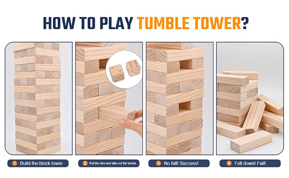 HOW TO PLAY TUMBLE JENGA TOWER?