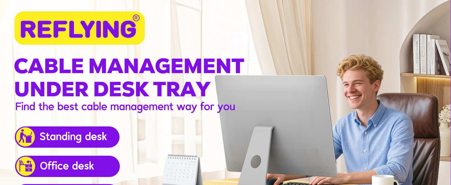 Under Desk Cable Management Tray