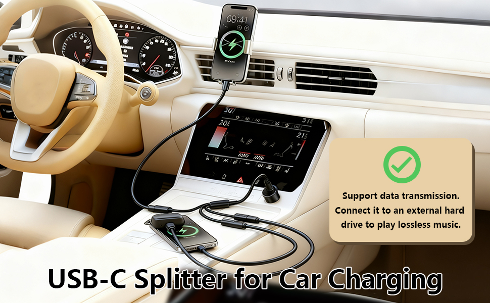 USB C Splitter 1 in 3 Out