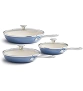 Redchef Nonstick Cookware Sets, Ceramic Frying Pan Set with Tempered Glass Lids, Non Stick Cookin...