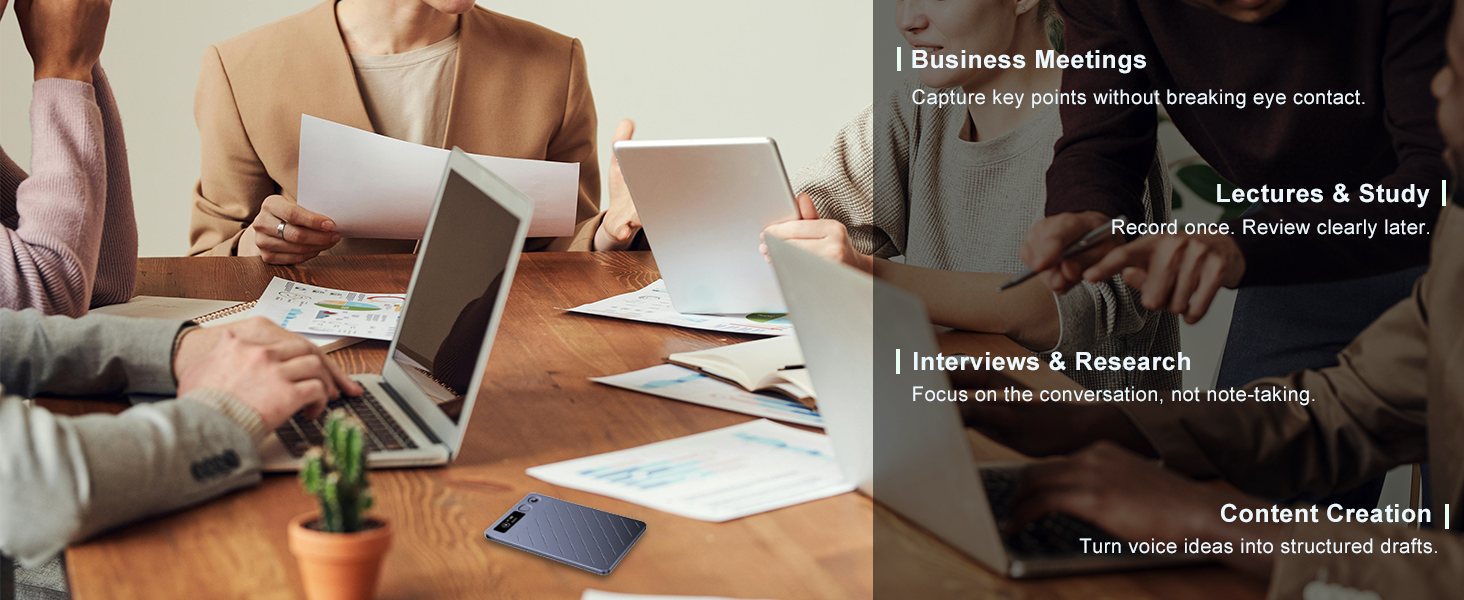 voice recorder with transcription to text