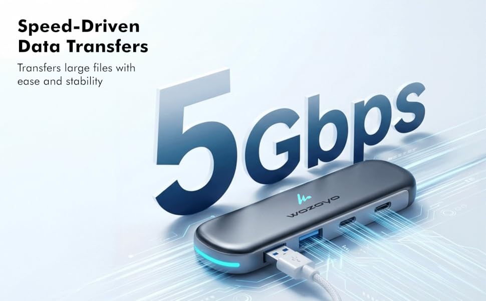 USB A to 4 Port USB 3.2 Hub